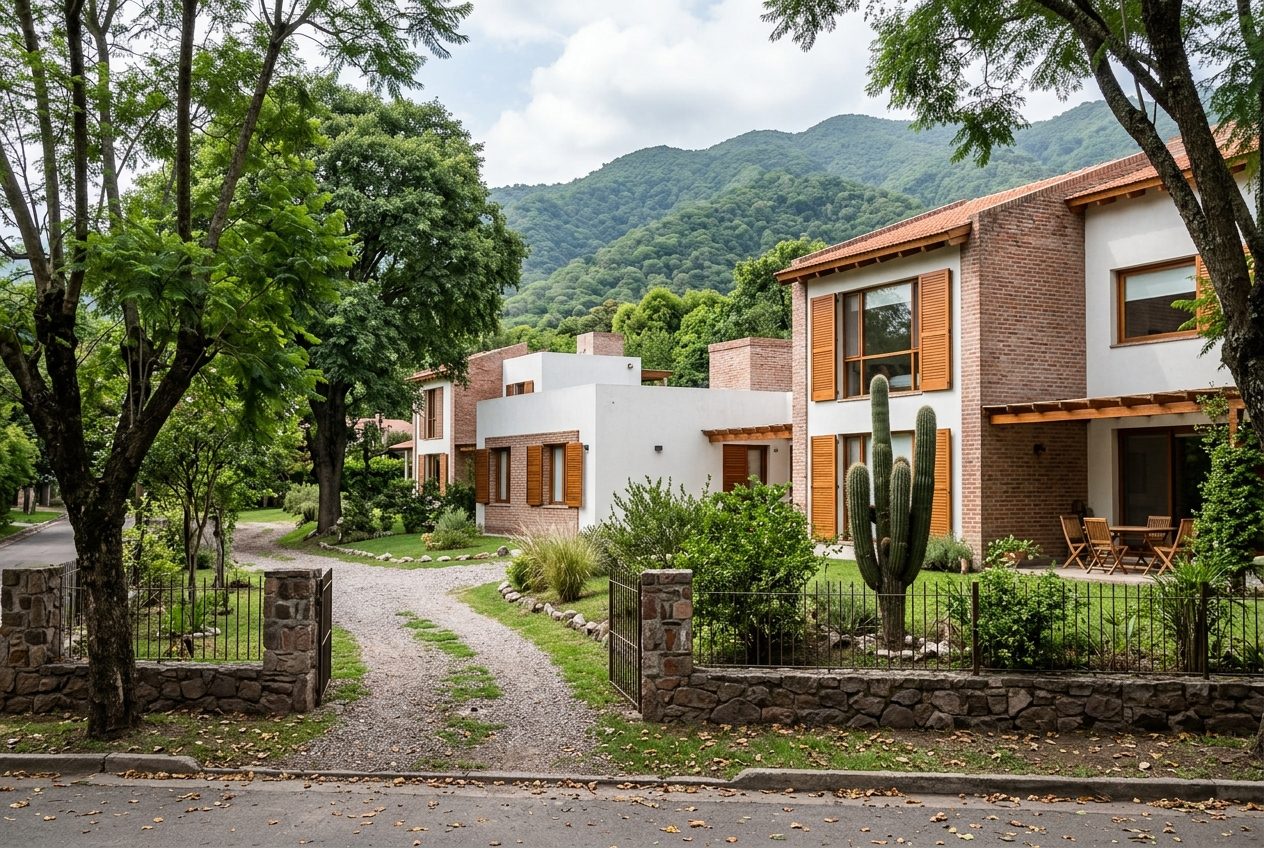 Condominio Cardón, casas de una y dos plantas con vista al cerro en Villa San Lorenzo